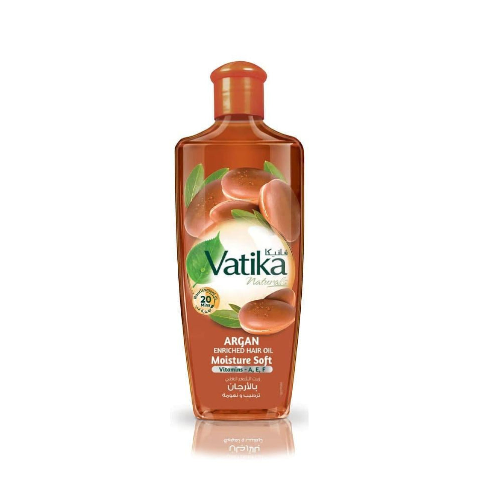 Vatika Argan Hair Oil Moisturizing & Softening Formula For Silky Hair 300ml