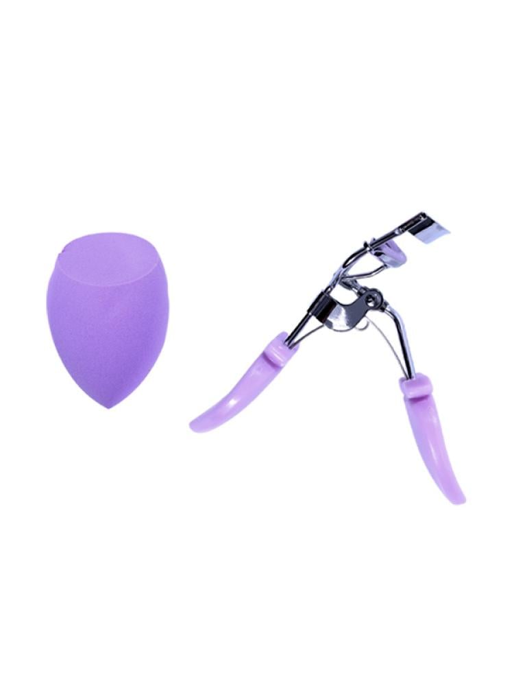 Makeup Sponge and Eyelash Curler Set Lash Lift Beauty System Assorted Colors