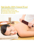 Al Raqi Wooden Handheld Massage Stick with 9 Rings for Muscle Relief