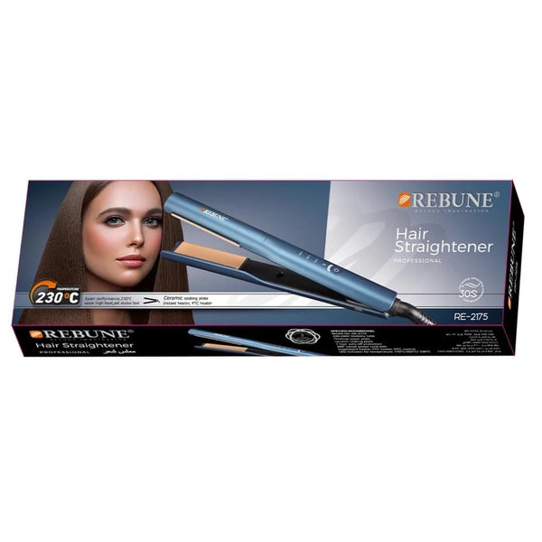 Rebune Professional Ceramic Hair Straightener Brush RE-2175 Blue 52W