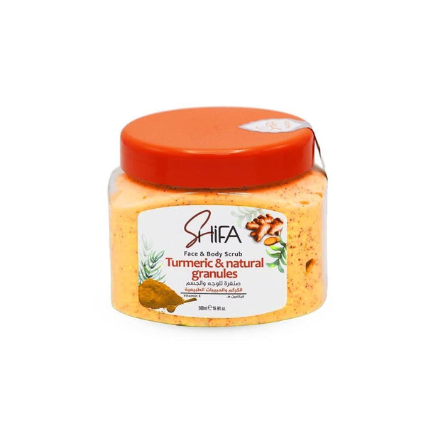 Turmeric Face Scrub Face & Body Exfoliator Natural Spheres Shifa 500ml