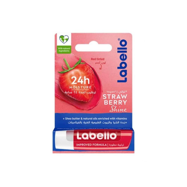 Labello Strawberry Gloss Lip Balm, Moisturizing, 4.8g