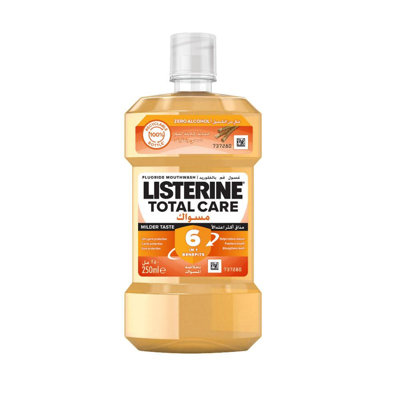 Listerine Total Care Mouthwash Miswak Extract Alcohol-Free 250ml