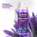 Cosmo French Lavender Shower Gel for Skin Cleansing and Hydration, 1000ml