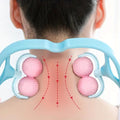 Pastel 4-Wheel Neck Massager for Muscle Tension Relief