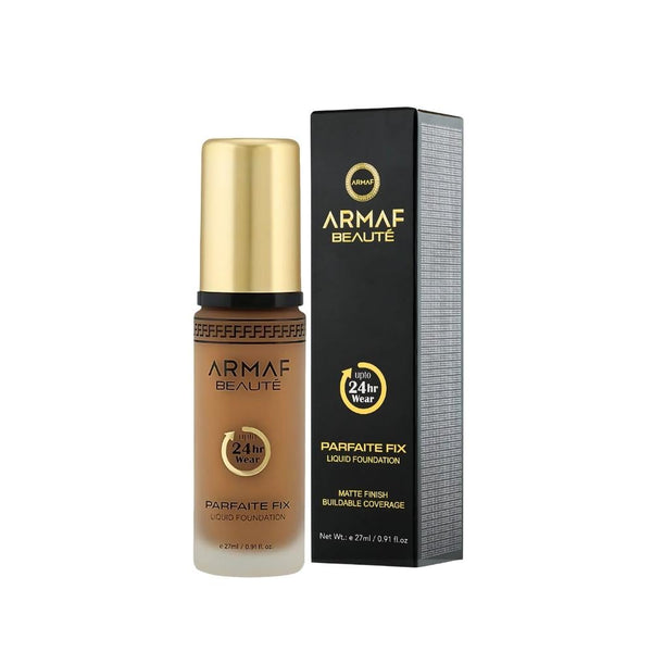 Armaf Fix Liquid Foundation, Matte Finish, Hyaluronic Acid, 08 Tan