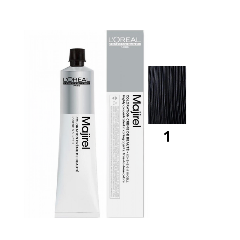 L'Oreal Paris Permanent Hair Dye, Black 1, Gray Coverage, 50ml