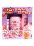 Cosmo Berry Yogurt Body Care Set - Body Mist, Lotion, Shower Gel