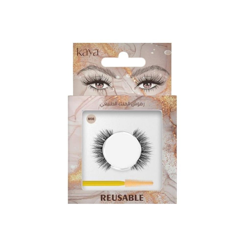 Kaya Natural Mink Eyelashes M8 100% Siberian Mink Reusable