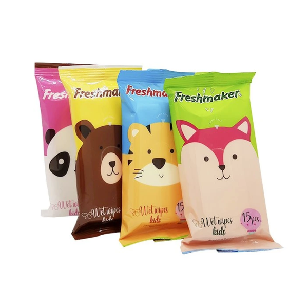 Freshmaker Travel Size Baby Wipes, Sensitive Skin Formula, 15 Count