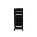 Salon System 5 Drawer Salon Trolley in Black ABS