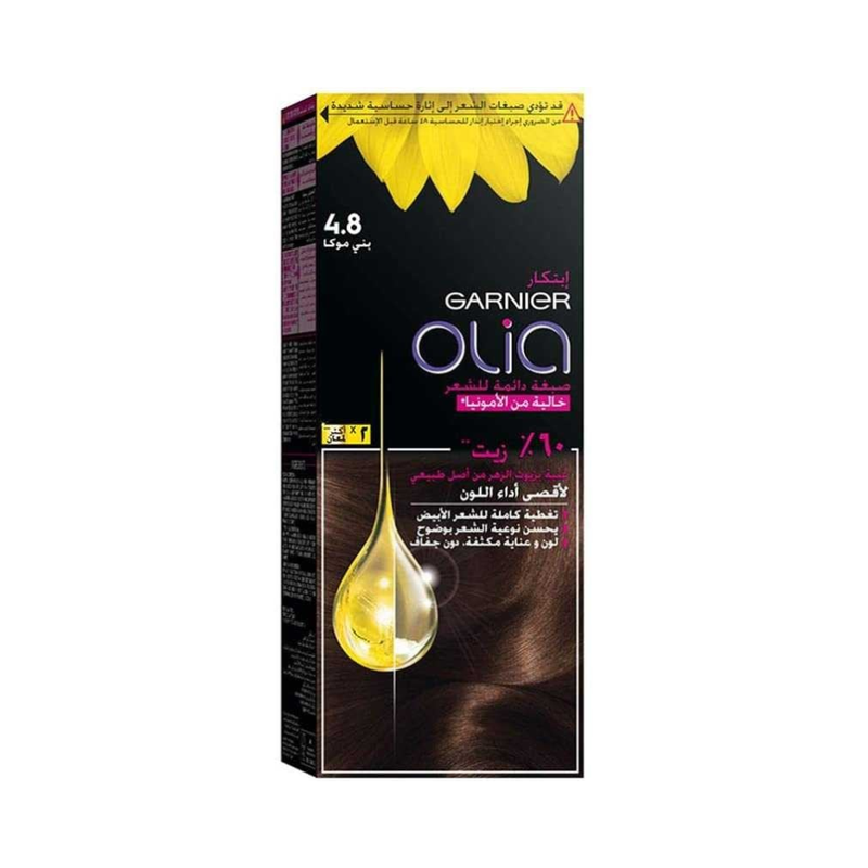 Garnier Ammonia-Free Hair Dye, Mocha Brown 4.8, 100ml