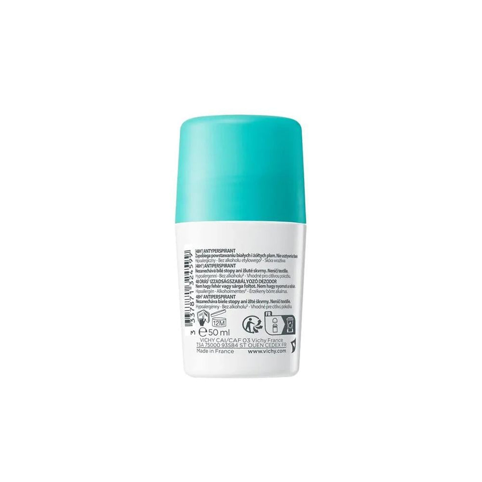 Vichy Anti-Stain Intense Roll-On Deodorant 48h Fresh Protection 50ml