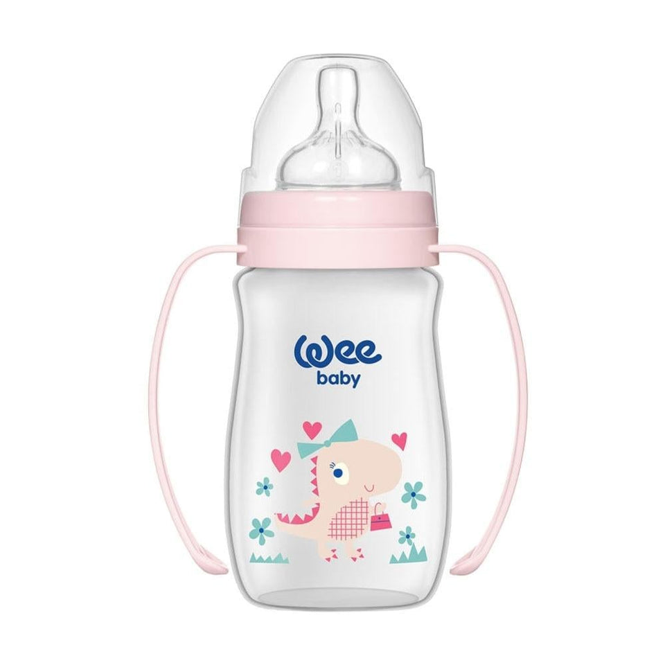 Wee Baby Classic Plus Baby Bottle Wide Neck with Handle for Baby Feeding 250ml