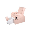 Salon System Massage Chair with Retractable Pedicure Tub - Pink