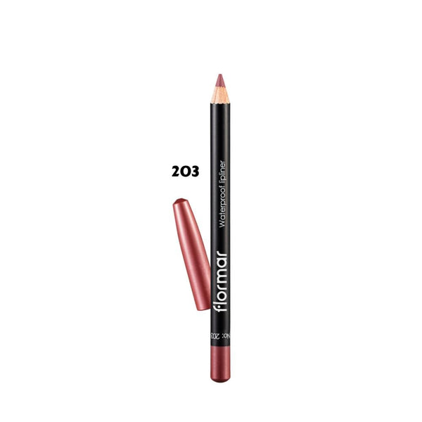 Flormar Waterproof Lip Liner 203 Subdued Pink Long-Lasting Smudge-Proof