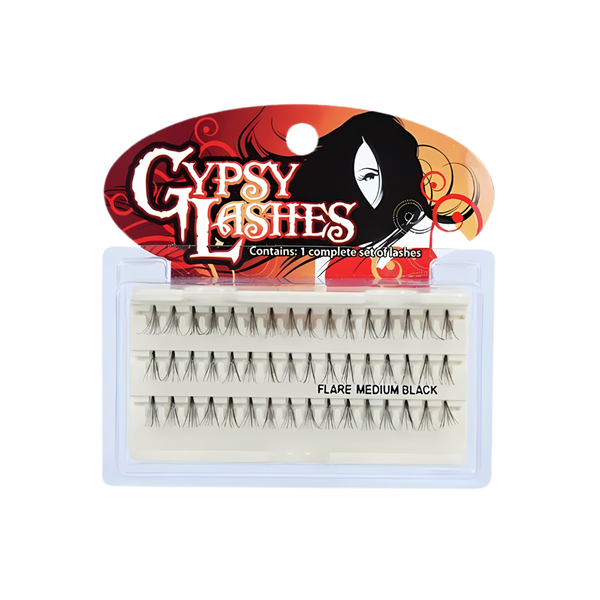 Gypsy Lashes Short Beaded Eyelashes, Natural Hair, Regular Volume