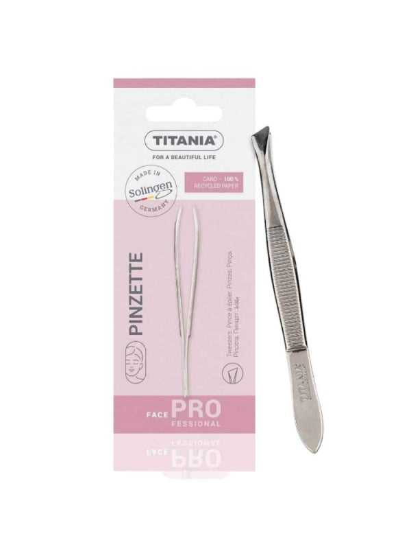 Titania Silver Hair Tweezers - Stainless Steel - 1070