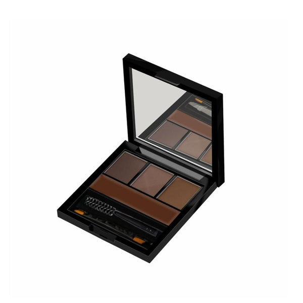 Md Eyebrow Powder Kit in 02, 3-Shade Palette, Long-Lasting & Water-Resistant