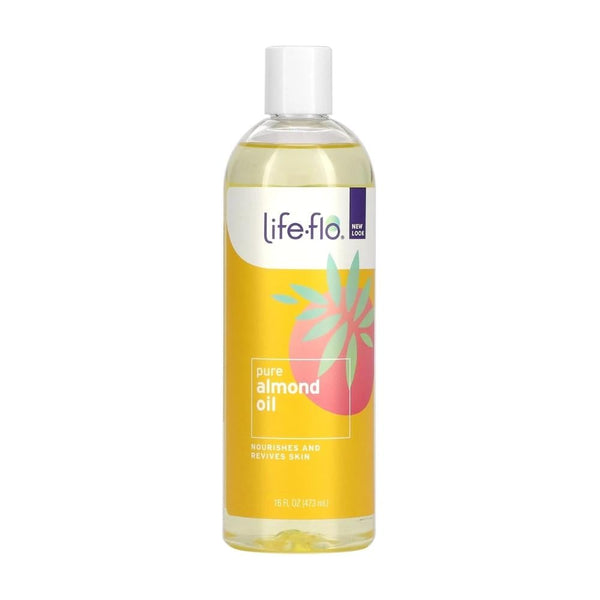 Life Flo Almond Oil, 100% Natural Moisturizing Oil for Skin and Hair, 473 ml