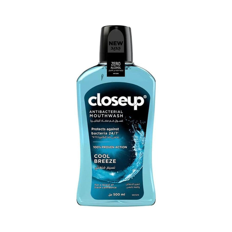 Best Antibacterial Mouthwash Cool Breeze Closeup 500ml