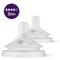 Baby Bottle Nipples Natural Medium Flow 3M+ 2Pcs AVENT