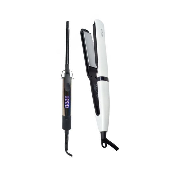 Preskin Ceramic Hair Straightener and 9mm Curling Iron Styling Set