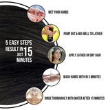 VIP Black Hair Color Shampoo with Pearl Extract Covers Gray Hair 180ml