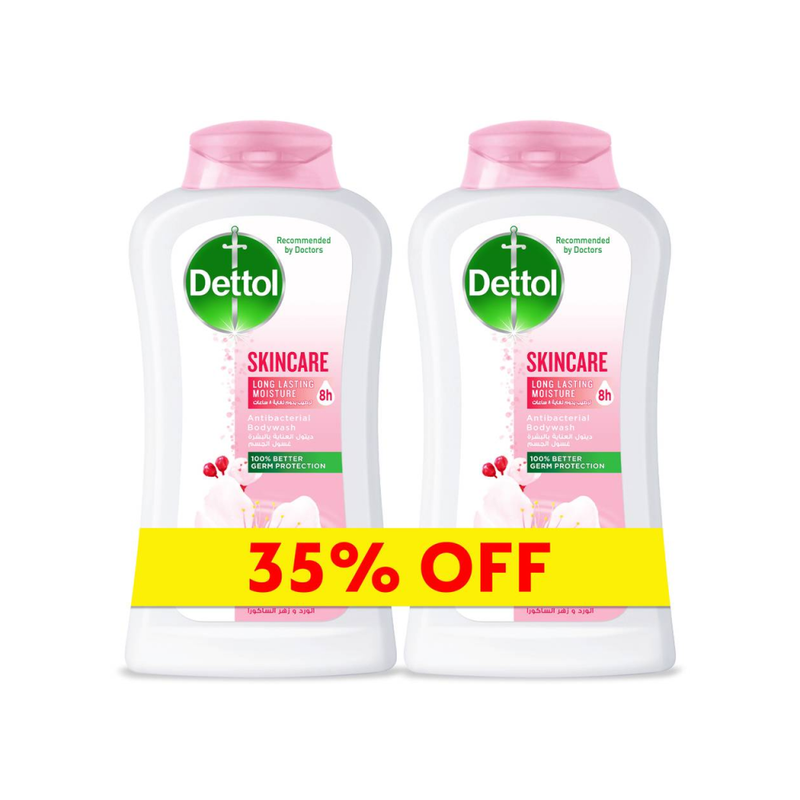 Dettol Rose and Sakura Blossom Body Wash Antibacterial 2 x 250ml