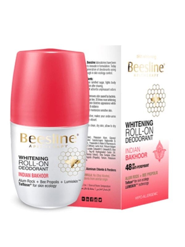 Beesline Skin Brightening Roll-On Deodorant - Indian Bakhoor, 50ml