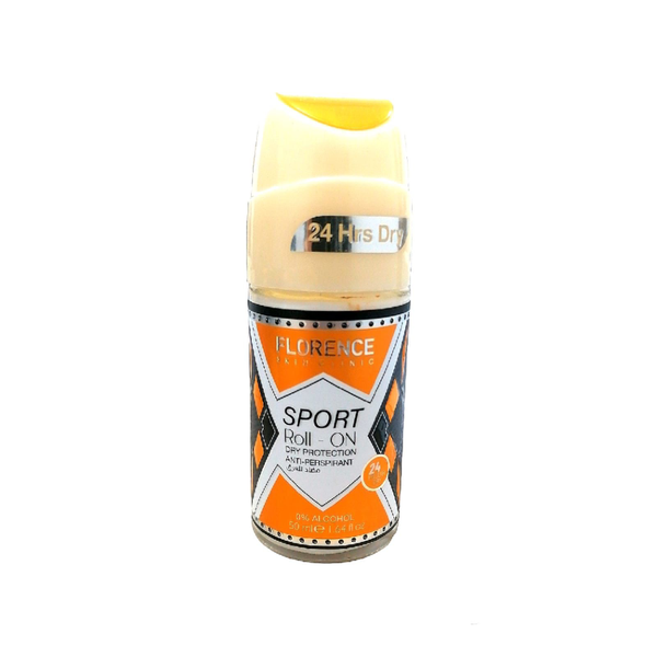 Florence Sport Roll-On Deodorant, Body Odor Control, 50ml