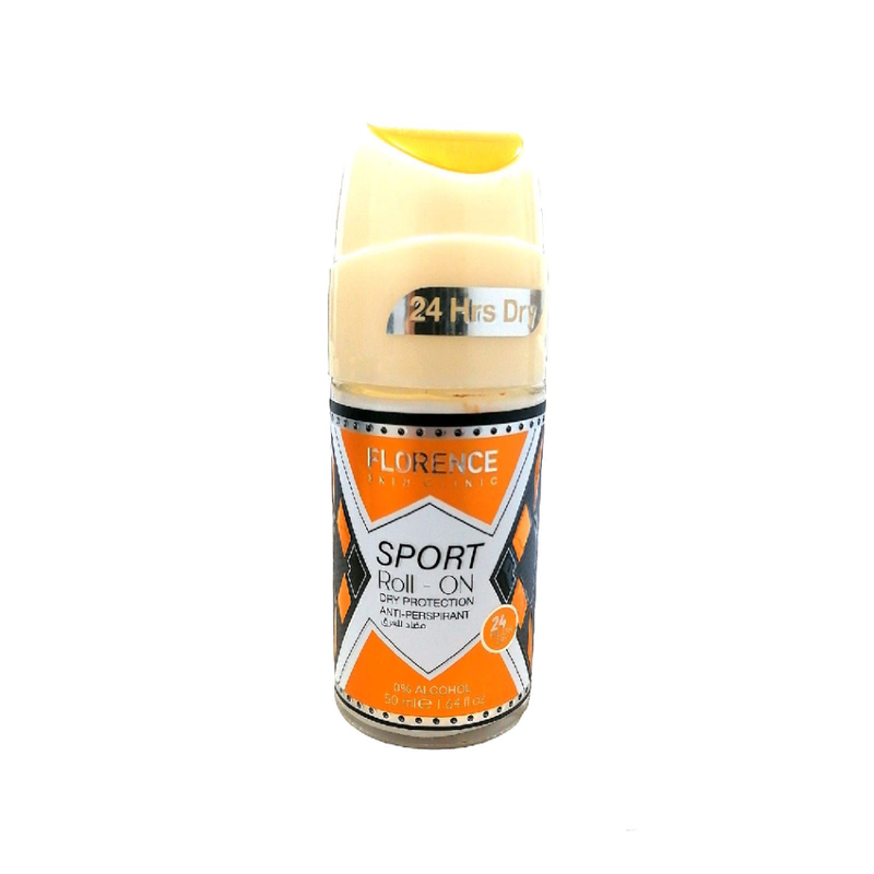 Florence Sport Roll-On Deodorant, Body Odor Control, 50ml