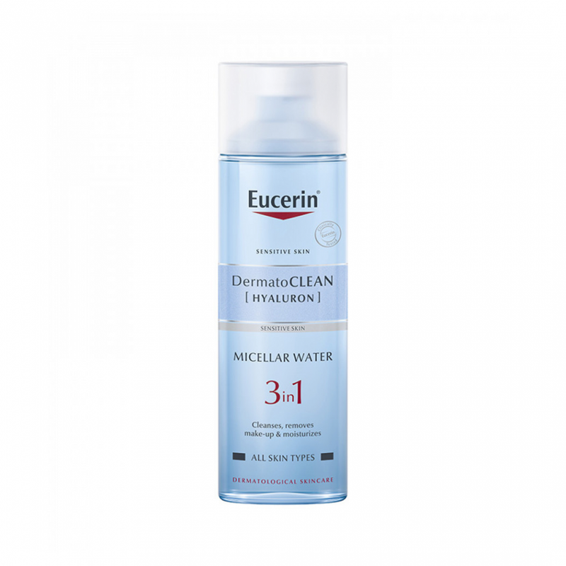 Eucerin Derma Clean Micellar Water 3-in-1 Cleanser with Hyaluronic Acid, 200ml
