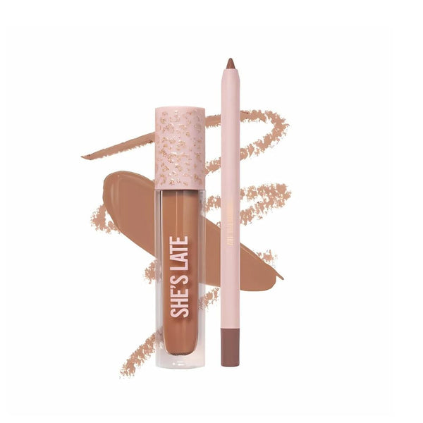 Beauty Creations Lip Liner and Lipstick Set Matte 02 She's Late
