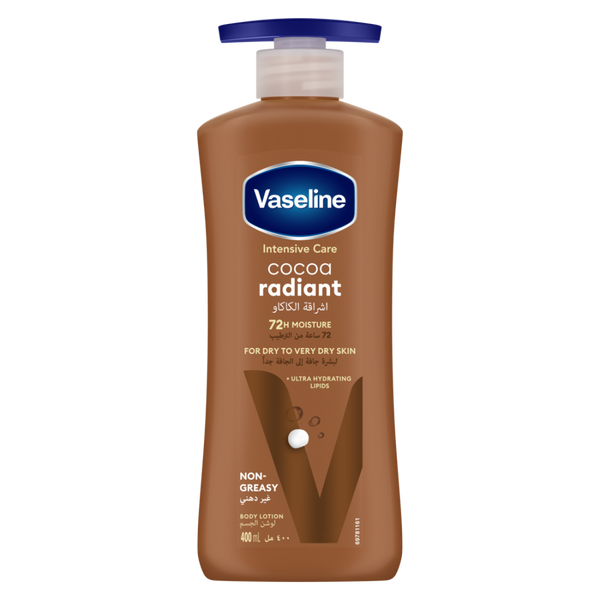 Vaseline Body Lotion Intensive Care Cocoa Radiant Hydrating Formula 400ml