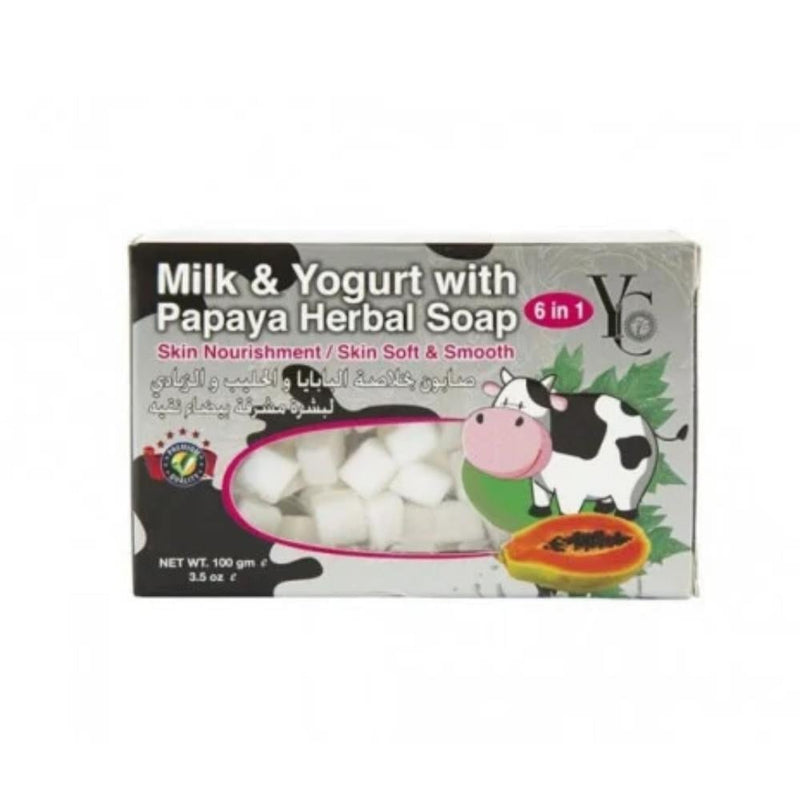 Yc Papaya Milk and Yogurt Soap for Exfoliation and Moisturization 100g
