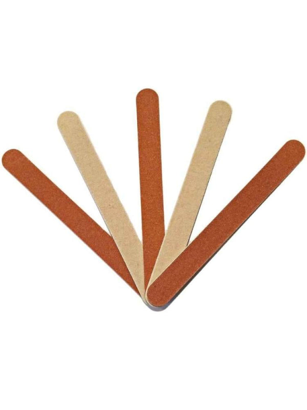 Salon System Wooden Nail File - 6 Pieces