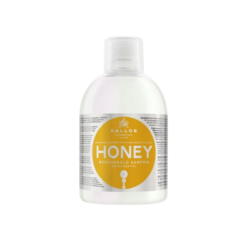 Kallos Honey Hair Repair Shampoo for Damaged Hair, Strengthening, 1000ml