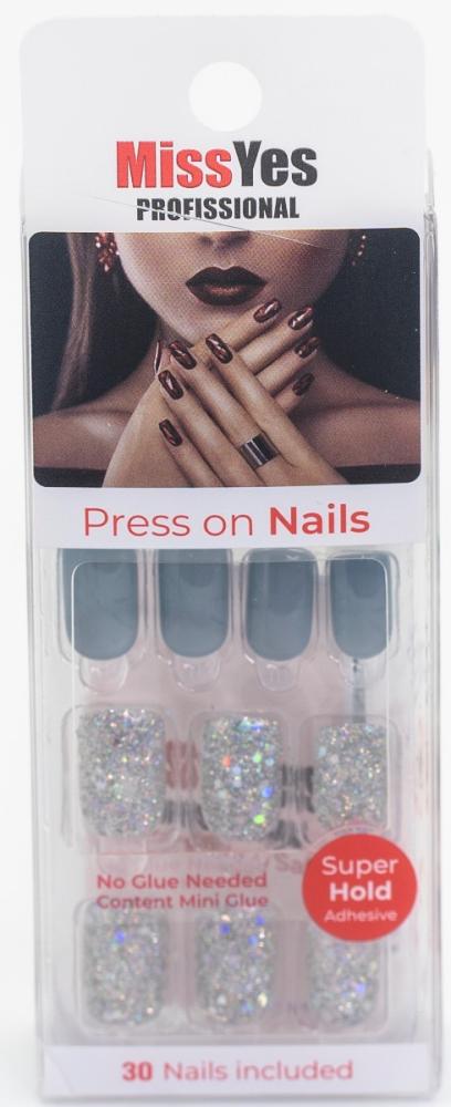 Artificial Nails Natural Looking Press On Set Miss Yes 24 Pieces