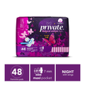 Best Night Sanitary Pads Maxi With Wings Private 48 Pcs