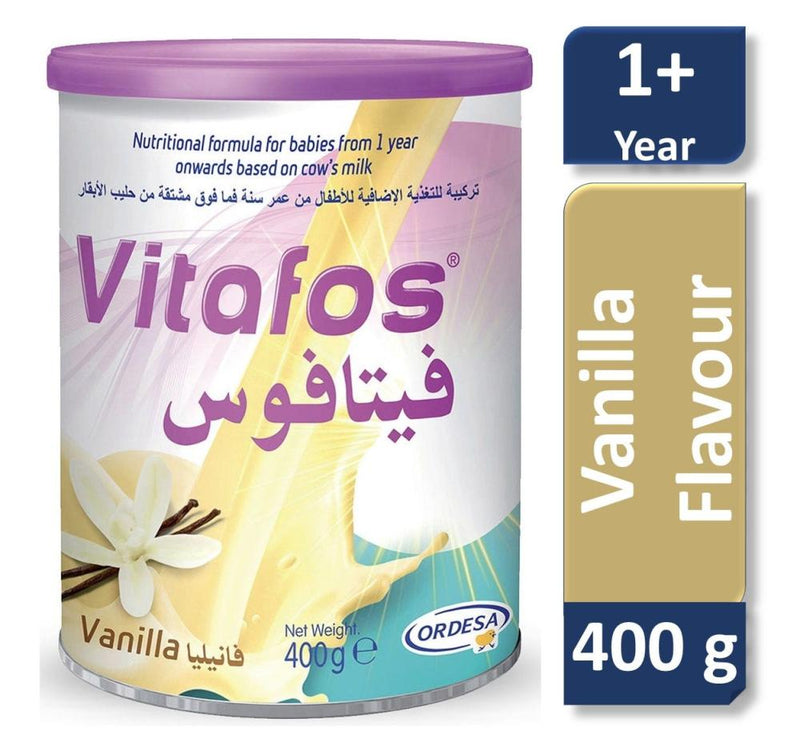 Baby Milk Vanilla Flavour Nutritional Growth Support Vitafos 400g