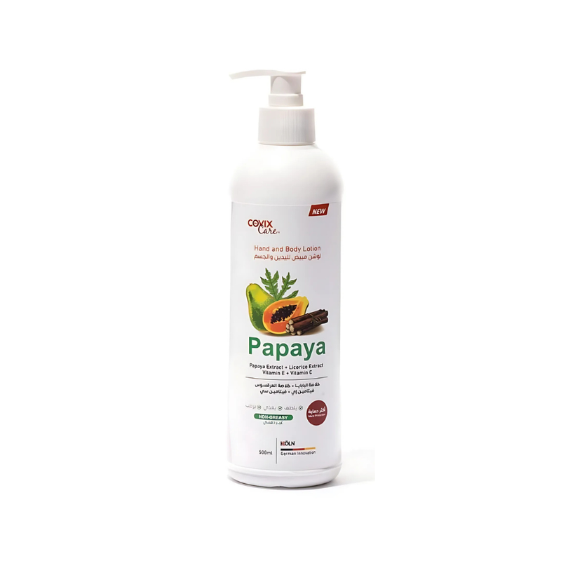 Covix Brightening Hand and Body Lotion with Papaya and Licorice, 500ml
