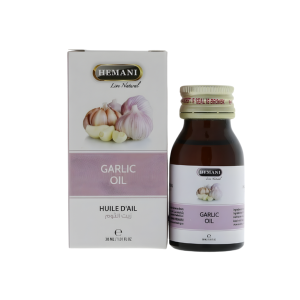 Hemani Natural Garlic Oil for Hair and Skin Care, 30ml