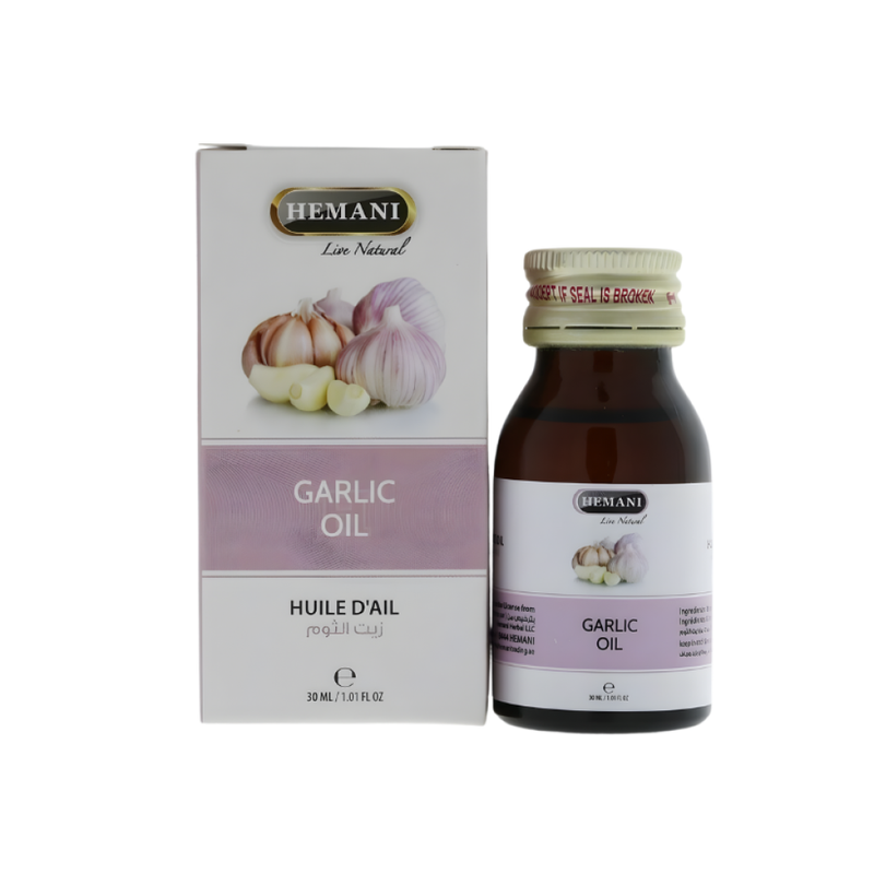 Hemani Natural Garlic Oil for Hair and Skin Care, 30ml