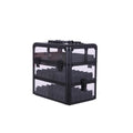 Salon System Makeup Organizer Box - Multi-Layer Transparent Black - 34x36x24cm