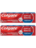 Colgate Optic White Instant Whitening Toothpaste - Twin Pack 2 x 75ml