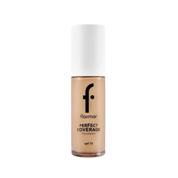 Flormar Perfect Coverage Foundation, SPF 15, Medium Beige, 12-Hour Wear