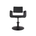Salon System Extrell Sport Black Haircut Chair with Black Base