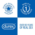 Durex Natural Feel Condoms, Natural Latex, Pre-Lubricated, 3 Count
