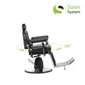 Salon System Men's Barber Chair - Faux Leather, Hydraulic Lift